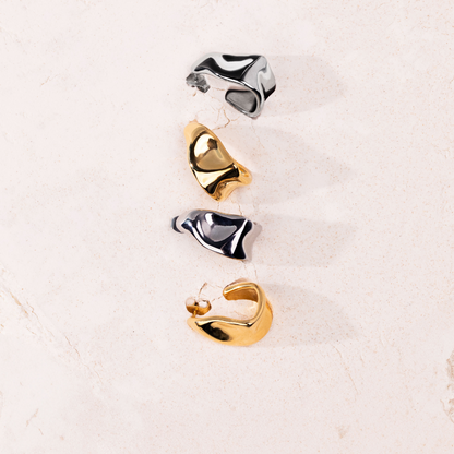 Liquid Shape Studs Rose Gold