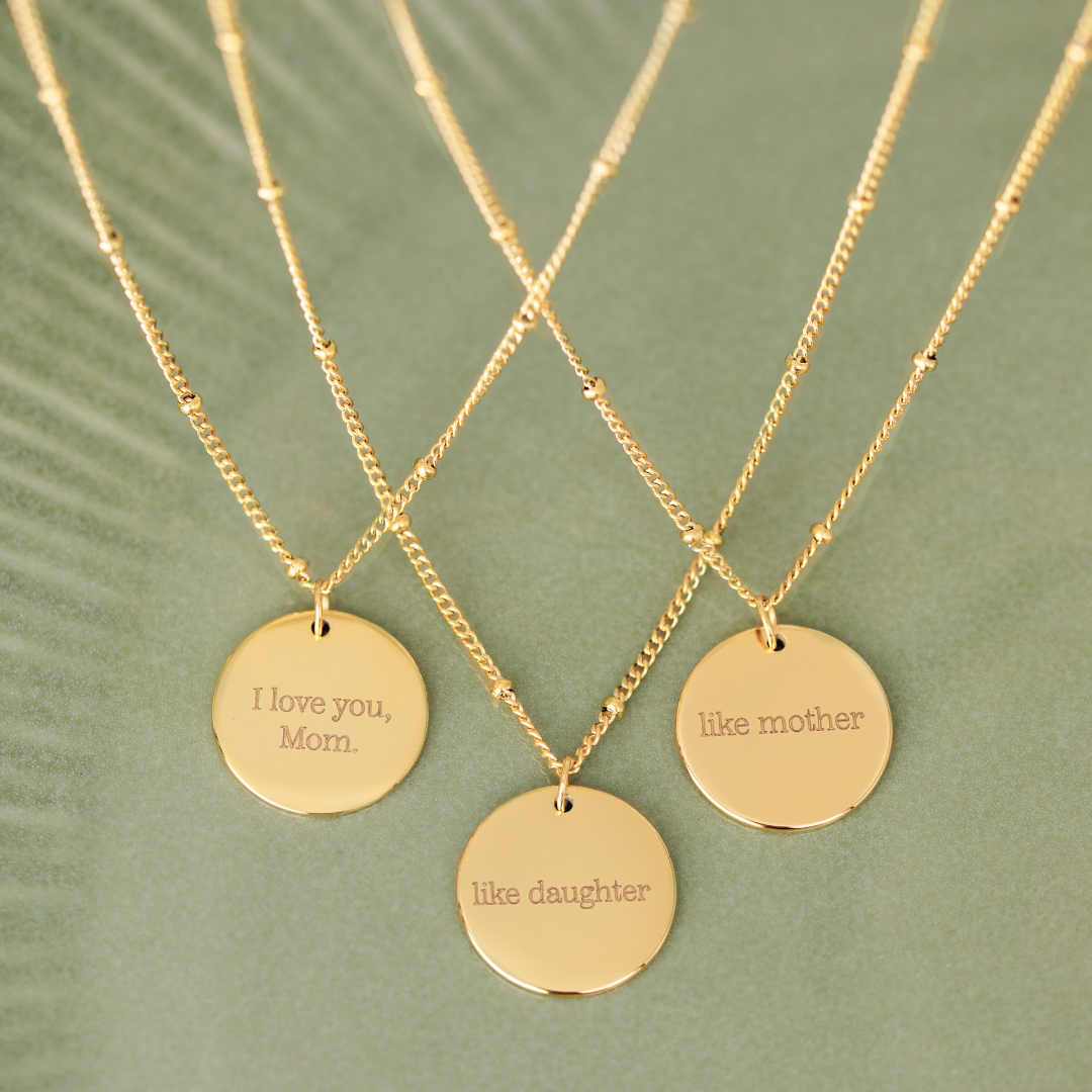 I love you mom Necklace Gold
