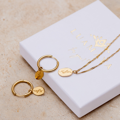 Bouquet Coin Necklace Gold