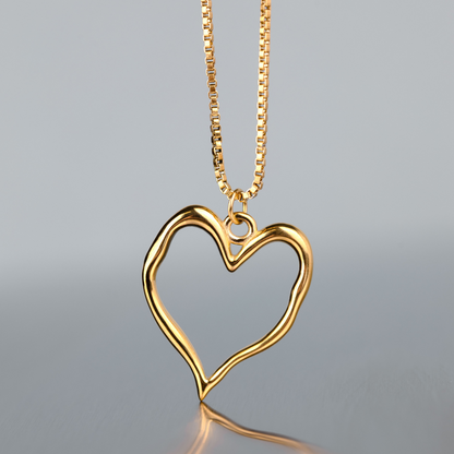 Melting Heart Necklace Rose Gold