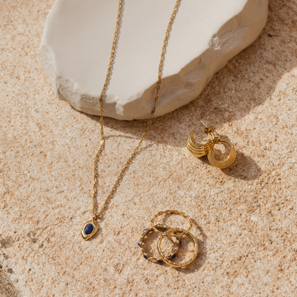 Blue Breeze Necklace Gold