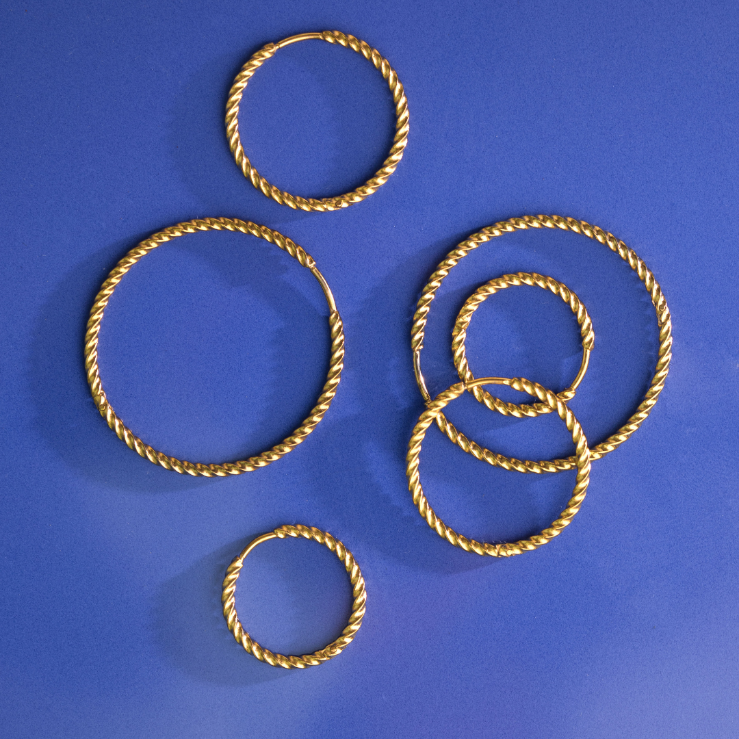 Twisted Hoops Extra Large Gold