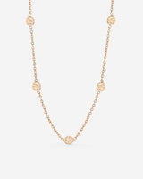 Boho Coin Necklace Rose Gold