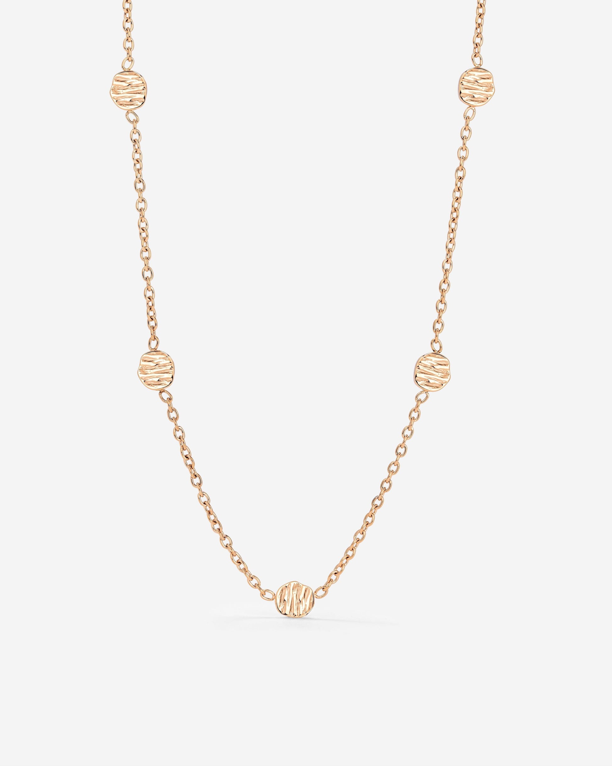 Boho Coin Necklace Rose Gold