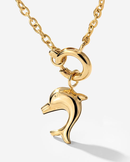 Dolphin Classic Chain Necklace Set Gold
