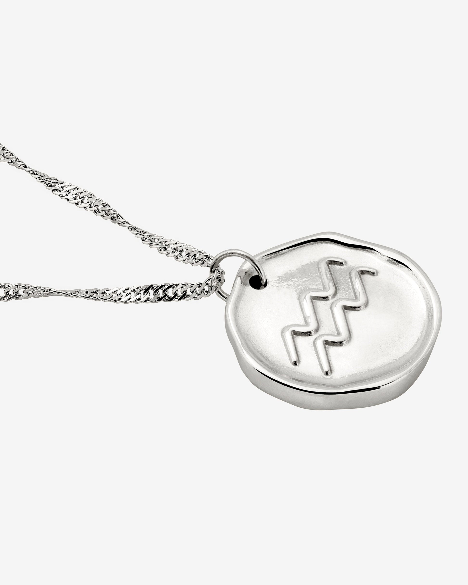 Zodiac Necklace – Aquarius Silver