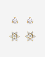 Glimmering Petals Stud Bundle gold