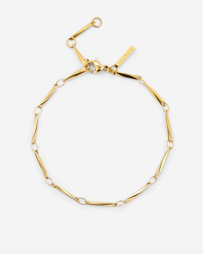 Curved Links Bracelet gold