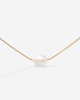 Minimalist Pearl Choker Rose Gold