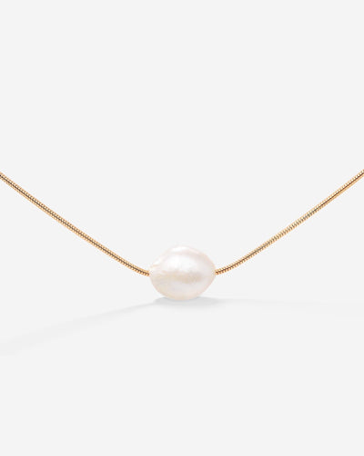 Minimalist Pearl Choker Rose Gold