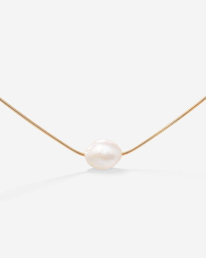 Minimalist Pearl Choker Rose Gold
