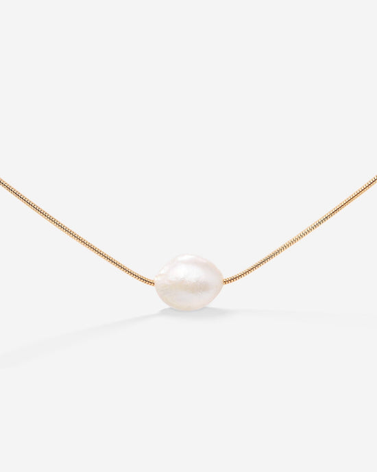 Minimalist Pearl Choker Rose Gold