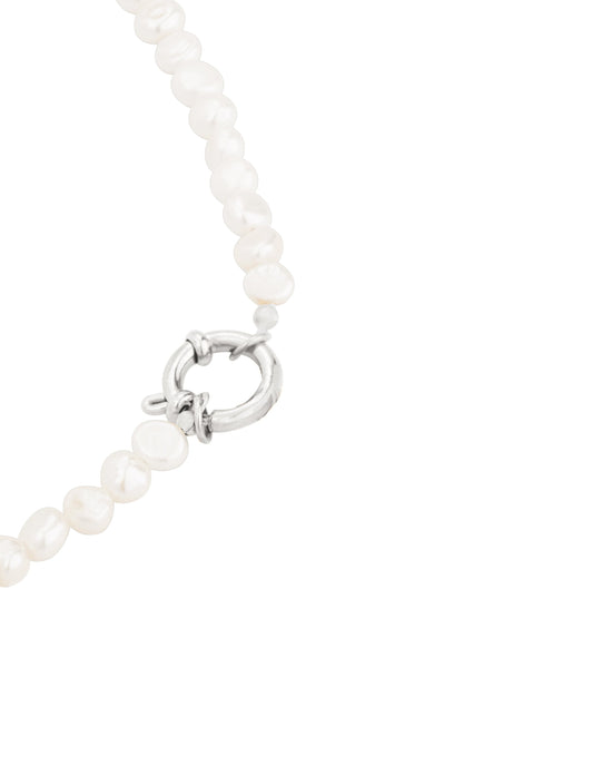 Lola Power Pearl Necklace Silver