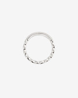 Twisted Click Piercing Ring Silver