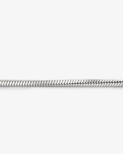 Squared Snake Chain Necklace Silver