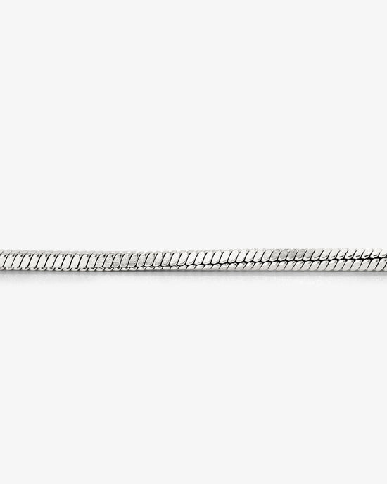 Squared Snake Chain Necklace Silver