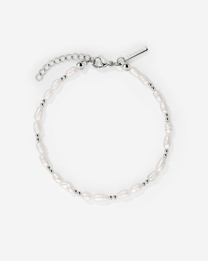 Summertime Pearl Bracelet Silver