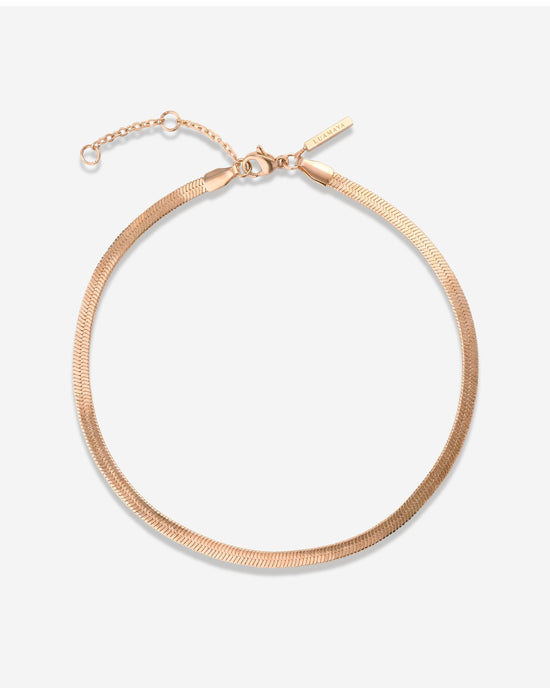 Slim Herringbone Anklet