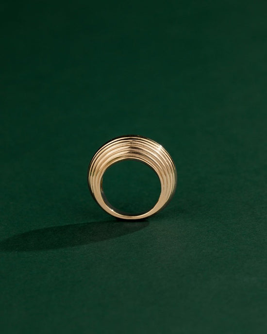 Chunky Stripes Ring Silver