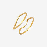 Skinny Dip Ring Duo Stud Earrings Gold