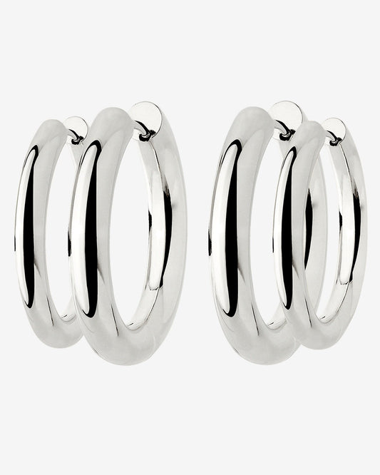 Chunky Lover Hoop Set Maxi Silver