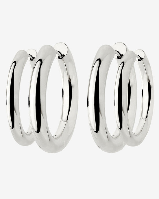 Chunky Lover Hoop Set Maxi Silver