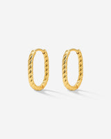 Oval Twisted Hoops Baby gold