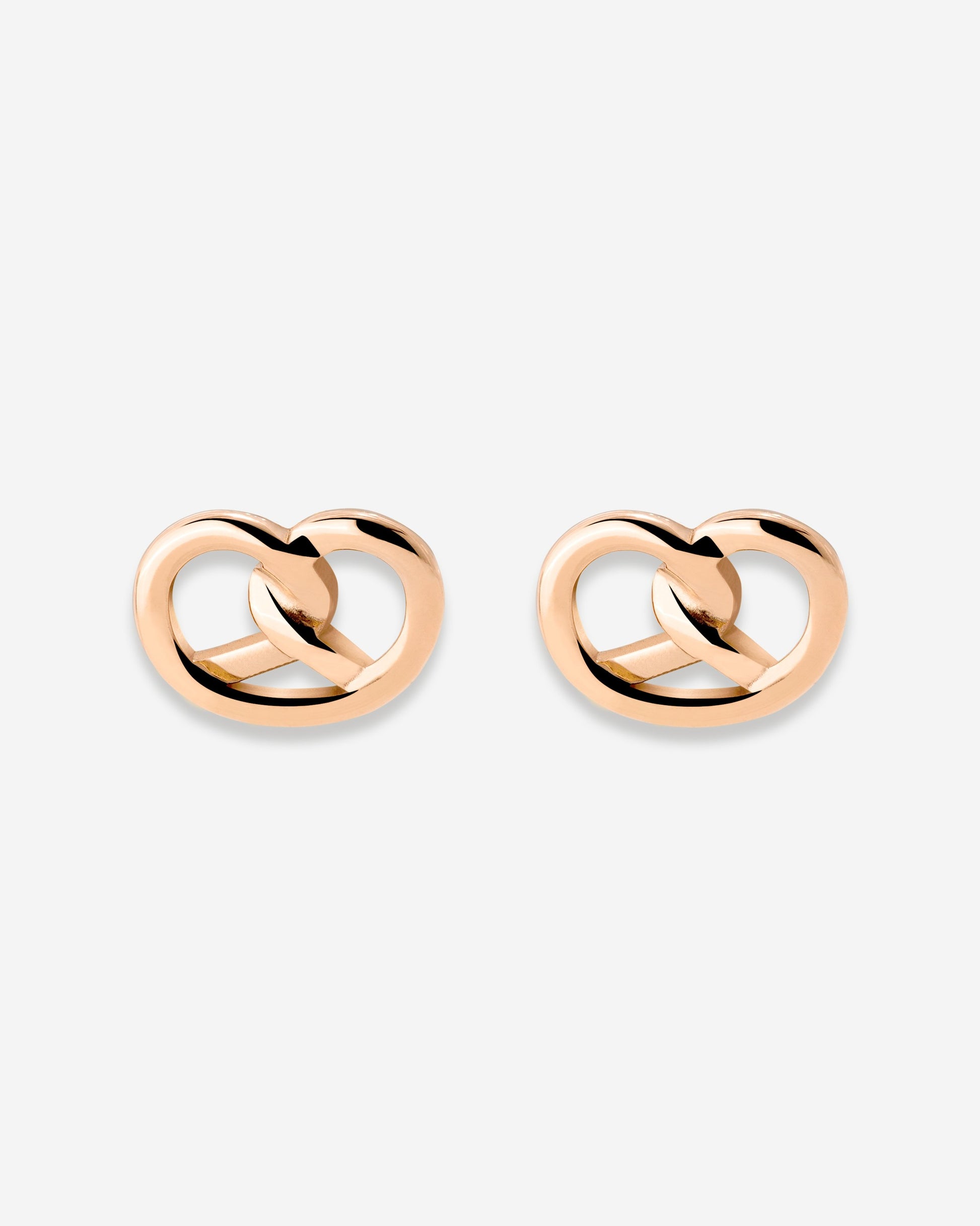 Pretzel Babe Studs Rose Gold