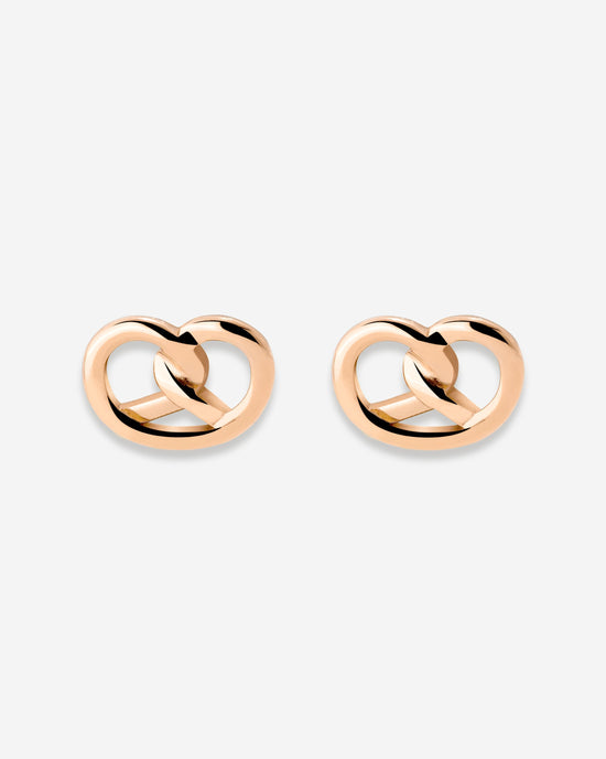 Pretzel Babe Studs Rose Gold