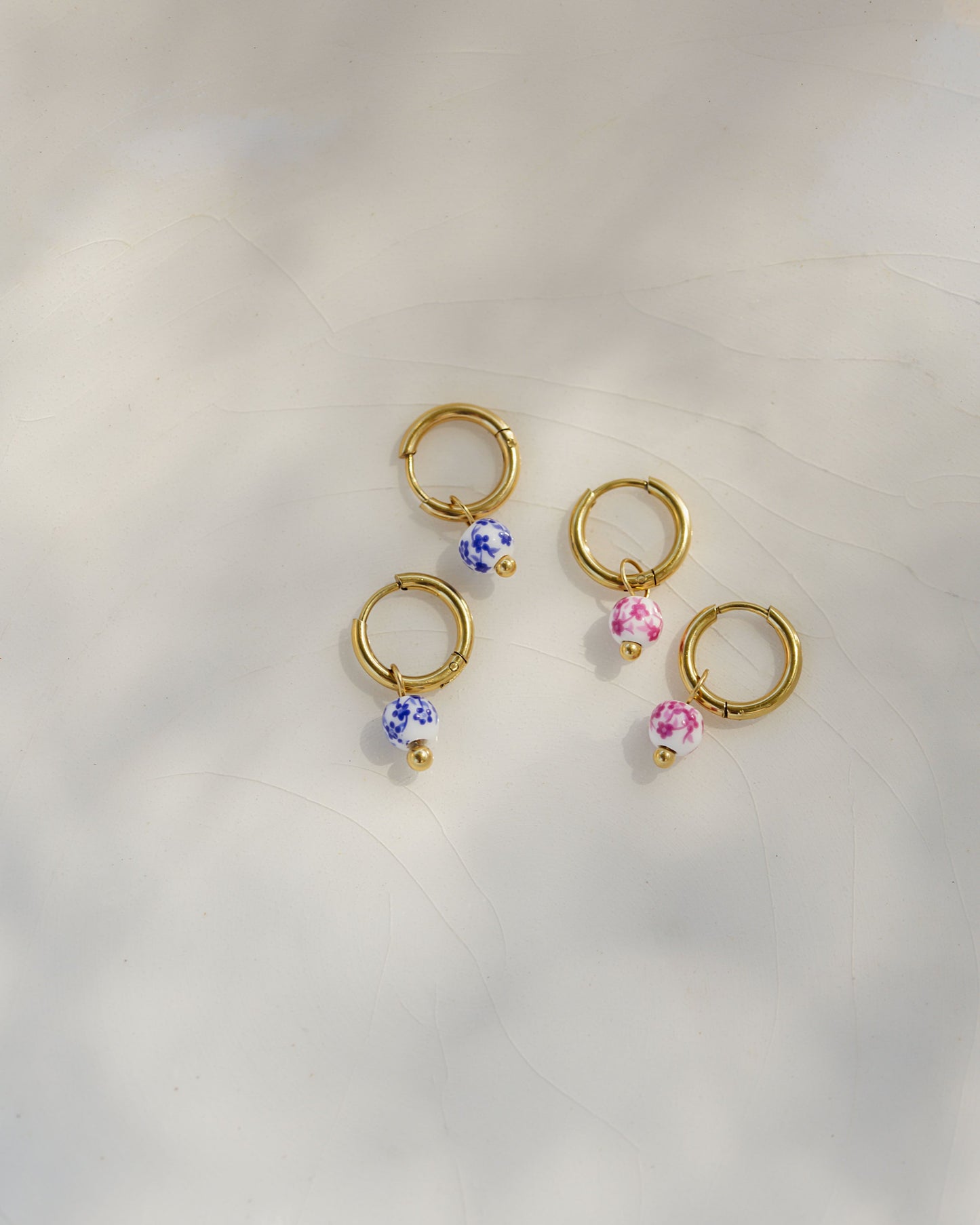 Painted Blue Hoop Set Small