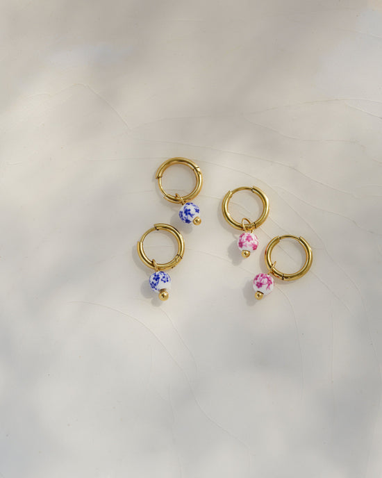 Painted Blue Hoop Set Small