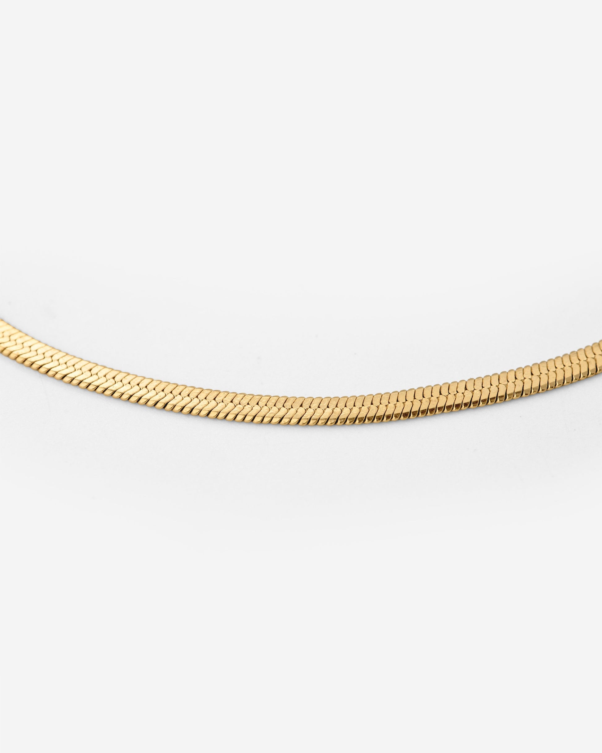 Slim Herringbone Anklet