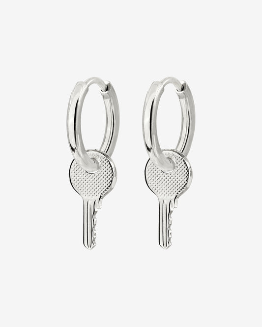 Low-key Hoop Set Small Silver