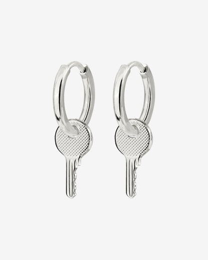 Low-key Hoop Set Small Silver