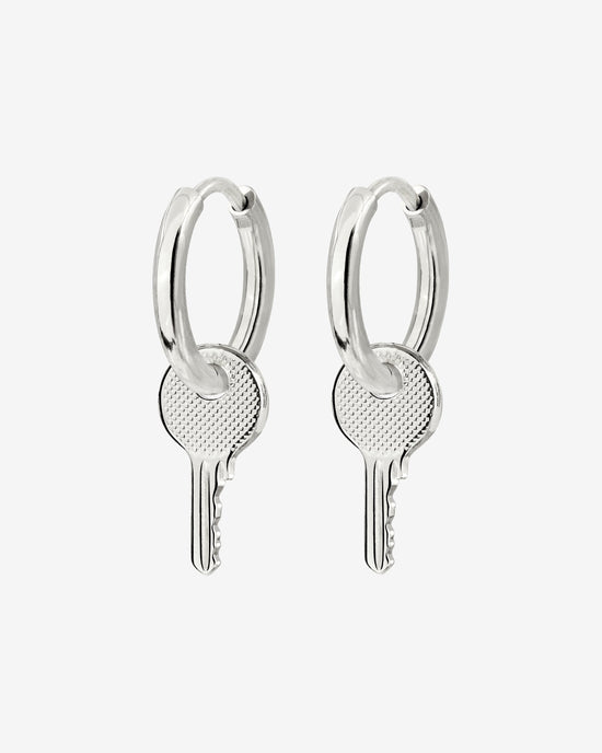 Low-key Hoop Set Small Silver