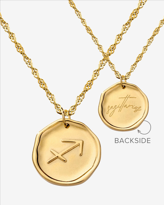 Zodiac Necklace – Sagittarius Gold
