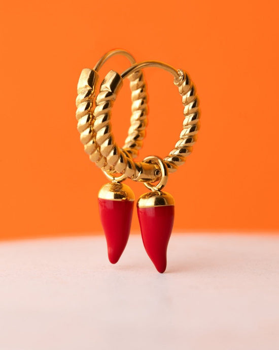 Hot 'n' Spicy Twisted Hoop Set Baby Silver