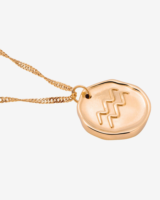Zodiac Necklace – Aquarius Rose Gold