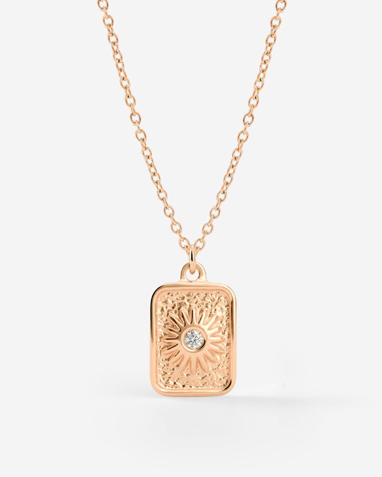Sun Relic Necklace Rose Gold