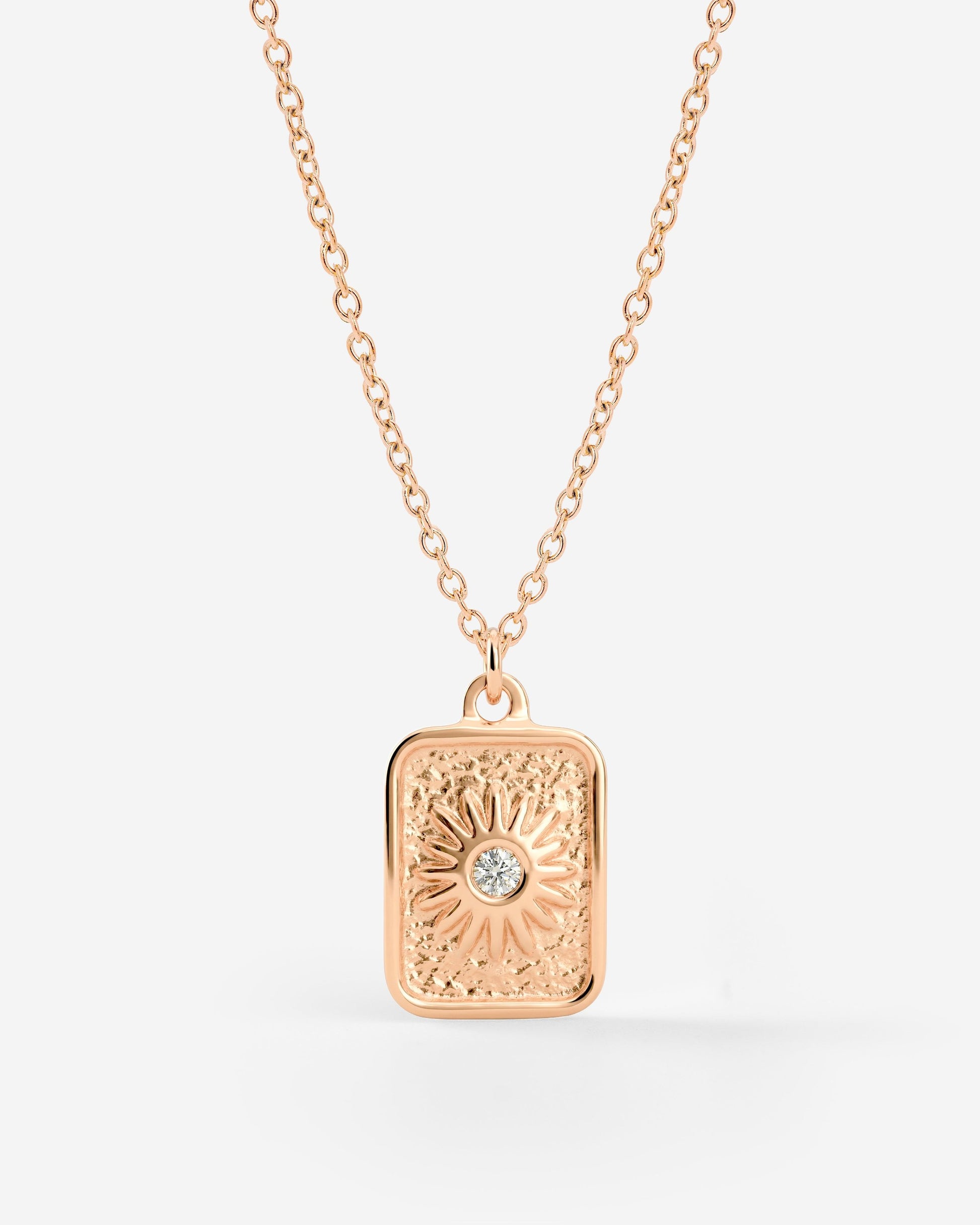 Sun Relic Necklace Rose Gold