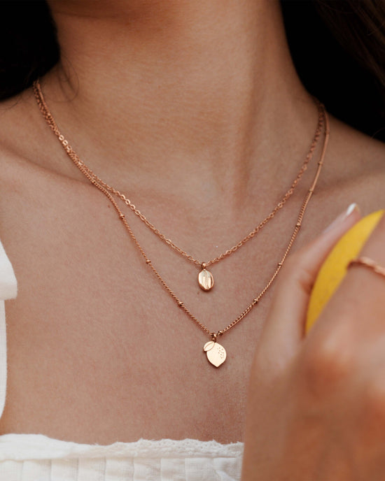When Life gives you Lemons Necklace Rose Gold