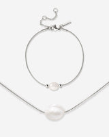 Minimalist Pearl Bundle Silver