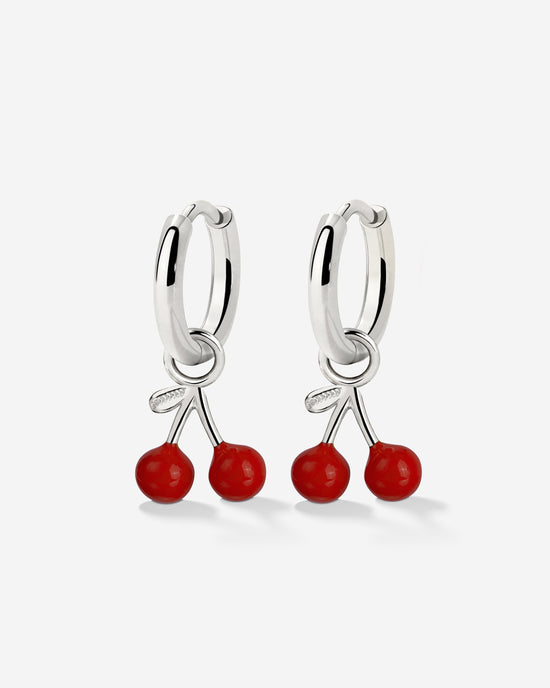 Very Cherry Hoop Set Baby Silver