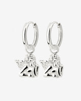 Cherub Hoop Set Small Silver