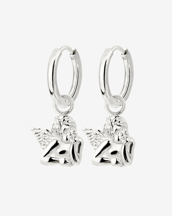 Cherub Hoop Set Small Silver