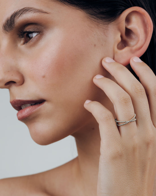 Twisted Ring Duo Silver