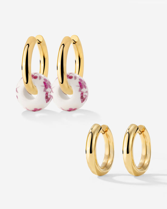 Chunky Pink Flower Tile Hoop Bundle