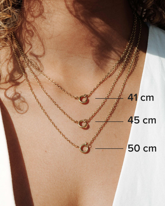 Classic Chain Charm Necklace Rose Gold