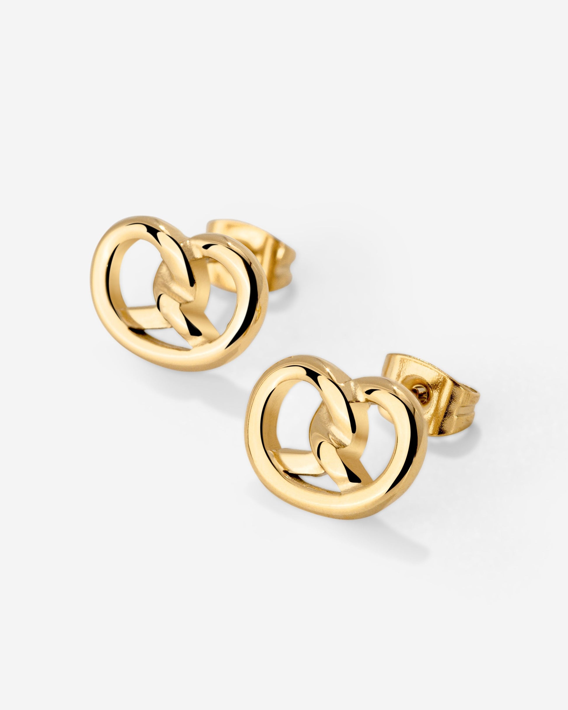 Pretzel Babe Studs Gold