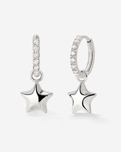 Nova Glimmer Hoop Set Small Silver